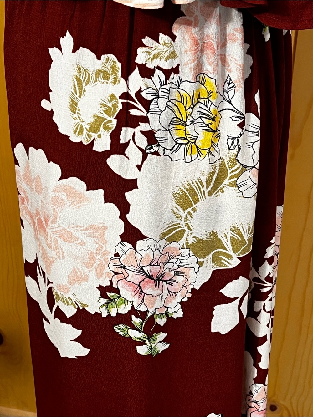 ASTR The Label Off-Shoulder Floral Midi Dress Sz-S - Picture 5 of 12